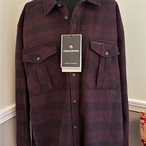 Craghoppers Men's Dark Burgundy Plaid Shirt Jacket XXL (A)